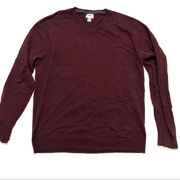 Old Navy Other - ✅ Old Navy Burgundy Lightweight V-Neck Sweater B18/26